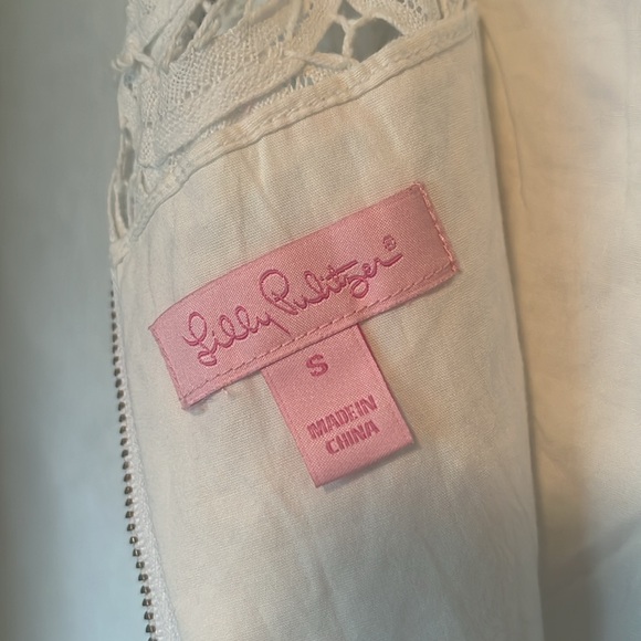 Lilly Pulitzer Mary Kate Battenburg White Lace Mini Dress S - Picture 9 of 10